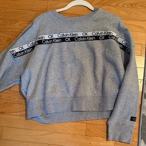 Calvin Klein Heather Gray Logo Sweatshirt